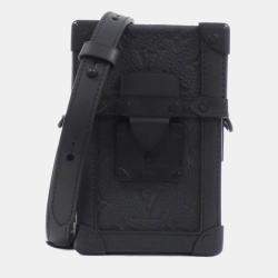 Louis Vuitton Black Monogram Taurillon Leather Vertical Trunk Wearable Wallet