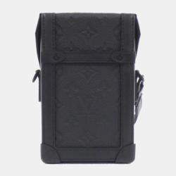Louis Vuitton Black Monogram Taurillon Leather Vertical Trunk Wearable Wallet