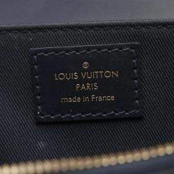 Louis Vuitton Navy Coated Canvas Pochette Metis East West Handbag
