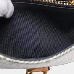 Louis Vuitton Navy Coated Canvas Pochette Metis East West Handbag