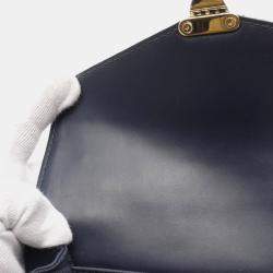 Louis Vuitton Navy Coated Canvas Pochette Metis East West Handbag
