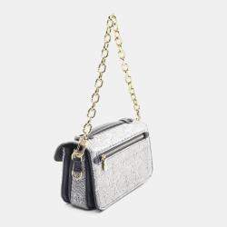 Louis Vuitton Navy Coated Canvas Pochette Metis East West Handbag
