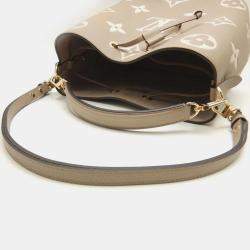 Louis Vuitton Tourterelle Creme Bicolor Leather Neonoe MM Shoulder Bag