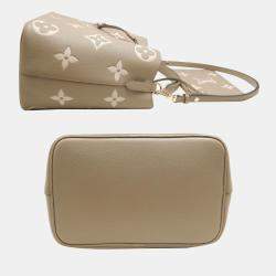 Louis Vuitton Tourterelle Creme Bicolor Leather Neonoe MM Shoulder Bag