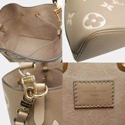 Louis Vuitton Tourterelle Creme Bicolor Leather Neonoe MM Shoulder Bag