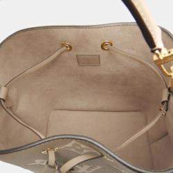 Louis Vuitton Tourterelle Creme Bicolor Leather Neonoe MM Shoulder Bag
