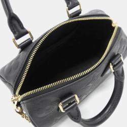 Louis Vuitton Black Monogram Empreinte Leather Speedy Bandouliere 20 Boston Bag