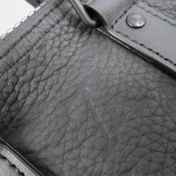 Louis Vuitton Black Taurillon Leather Keepall Bandouliere 25 Boston Bag