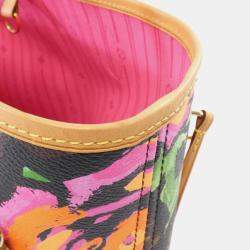 Pre Owned Louis Vuitton Monogram Rose Stephen Sprouse Neverfull MM Bag