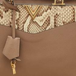 Louis Vuitton Beige/Cream Leather and Python Very Zipped Bag