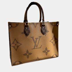 Louis Vuitton Brown Monogram Leather Medium Tote Bag