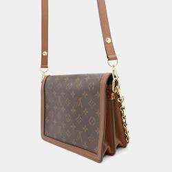 Louis Vuitton Dauphine Noir Monogram Monogram Reverse Canvas Size Mm Bag