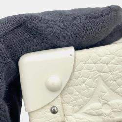 Louis Vuitton White Monogram Taurillon Leather Wallet Trunk Bag