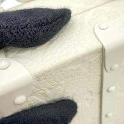 Louis Vuitton White Monogram Taurillon Leather Wallet Trunk Bag