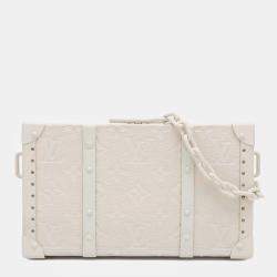 Louis Vuitton White Monogram Taurillon Leather Wallet Trunk Bag