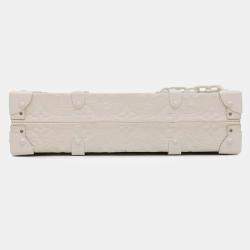 Louis Vuitton White Monogram Taurillon Leather Wallet Trunk Bag