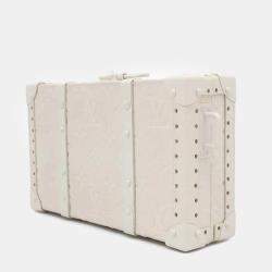 Louis Vuitton White Monogram Taurillon Leather Wallet Trunk Bag