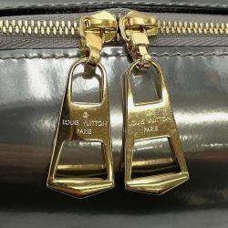  Louis Vuitton Metallic Grey Monogram Patent Venice Gris Leather Bag