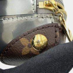  Louis Vuitton Metallic Grey Monogram Patent Venice Gris Leather Bag