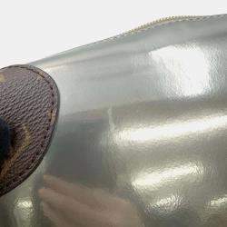  Louis Vuitton Metallic Grey Monogram Patent Venice Gris Leather Bag