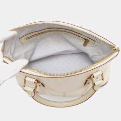 Pre Owned Louis Vuitton Blanc Suhali Leather PM Lock It 