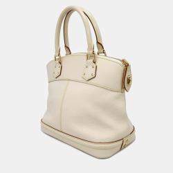 Pre Owned Louis Vuitton Blanc Suhali Leather PM Lock It 