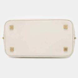 Pre Owned Louis Vuitton Blanc Suhali Leather PM Lock It 