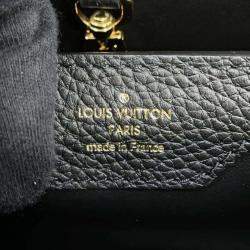 Louis Vuitton Black Capucines Taurillon Leather Shearling MM Bag