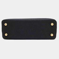 Louis Vuitton Black Capucines Taurillon Leather Shearling MM Bag