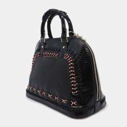 Louis Vuitton Noir Patent Leather PM Kansai Yamamoto Collaboration Alma Samurai Satchel Bag