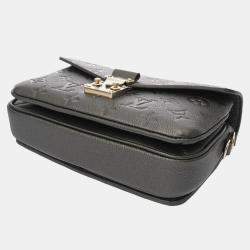 Pre Owned Louis Vuitton Gunmetal Monogram Empreinte Leather Pochette Metis MM Handbag