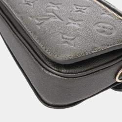 Pre Owned Louis Vuitton Gunmetal Monogram Empreinte Leather Pochette Metis MM Handbag