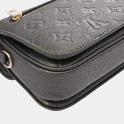 Pre Owned Louis Vuitton Gunmetal Monogram Empreinte Leather Pochette Metis MM Handbag