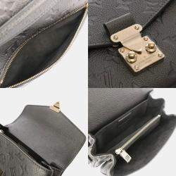 Pre Owned Louis Vuitton Gunmetal Monogram Empreinte Leather Pochette Metis MM Handbag