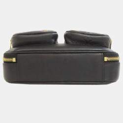 Louis Vuitton Black Leather Utility Crossbody Bag
