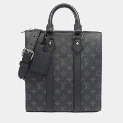 Louis Vuitton Black Canvas Monogram Eclipse Sac Plat Tote Bag