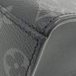 Louis Vuitton Black Canvas Monogram Eclipse Sac Plat Tote Bag