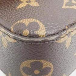 Pre Owned Louis Vuitton Marron Monogram Canvas Striped Squared Trio Messenger Bag