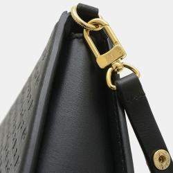 Pre Owned Louis Vuitton Black Nanogram Leather Pochette Lexington Chain Shoulder Bag