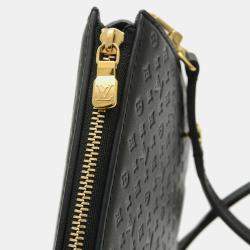 Pre Owned Louis Vuitton Black Nanogram Leather Pochette Lexington Chain Shoulder Bag