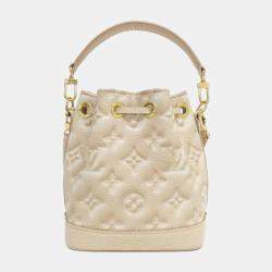 Louis Vuitton Light Pink Monogram Empreinte Leather Summer Stardust Nano Noe Shoulder Bag