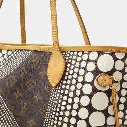 Louis Vuitton Blanc Monogram Canvas Pumpkin Dot Neverfull MM Tote Bag