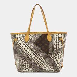 Louis Vuitton Blanc Monogram Canvas Pumpkin Dot Neverfull MM Tote Bag