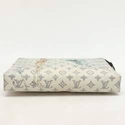 Pre Owned Louis Vuitton x Chapman Brothers White Monogram Savane Canvas Pochette
