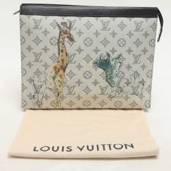 Pre Owned Louis Vuitton x Chapman Brothers White Monogram Savane Canvas Pochette