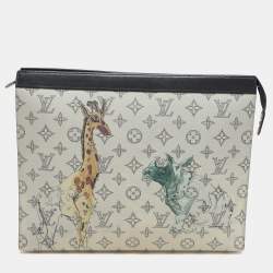 Pre Owned Louis Vuitton x Chapman Brothers White Monogram Savane Canvas Pochette