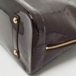 Pre Owned Louis Vuitton Amarante Monogram Vernis Alma GM Bag