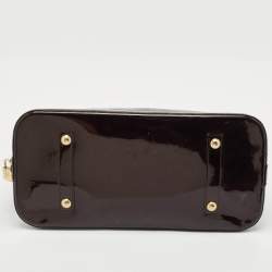 Pre Owned Louis Vuitton Amarante Monogram Vernis Alma GM Bag
