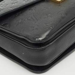 Pre Owned Louis Vuitton Black Monogram Empreinte Pochette Metis Bag