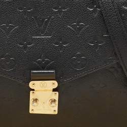Pre Owned Louis Vuitton Black Monogram Empreinte Pochette Metis Bag
